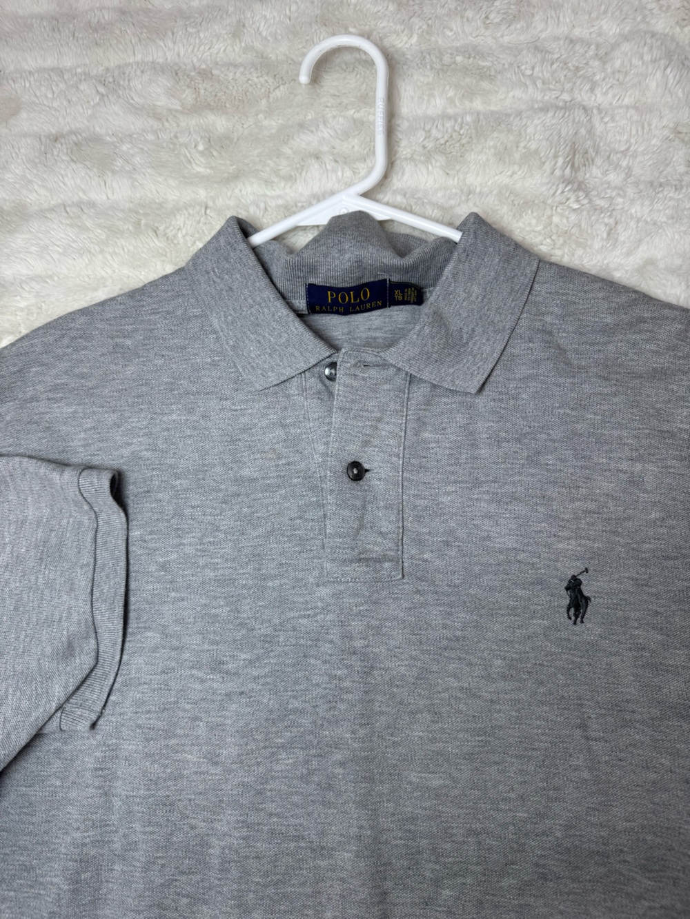 Ralph Lauren Gray Polo Shirt with Navy Pony